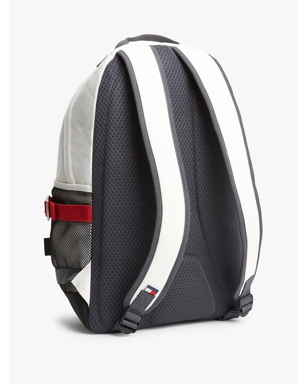 Tommy Hilfiger White Outdoor Textile Mesh Pocket Backpack for men