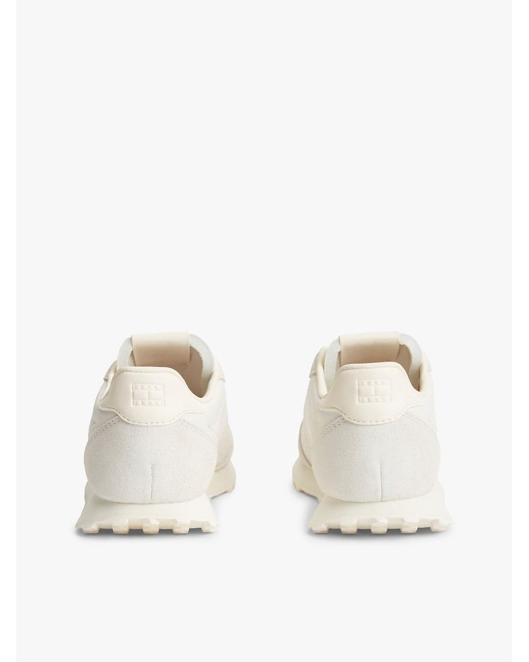 Tommy Hilfiger Natural Archive Retro Trainers With Leather