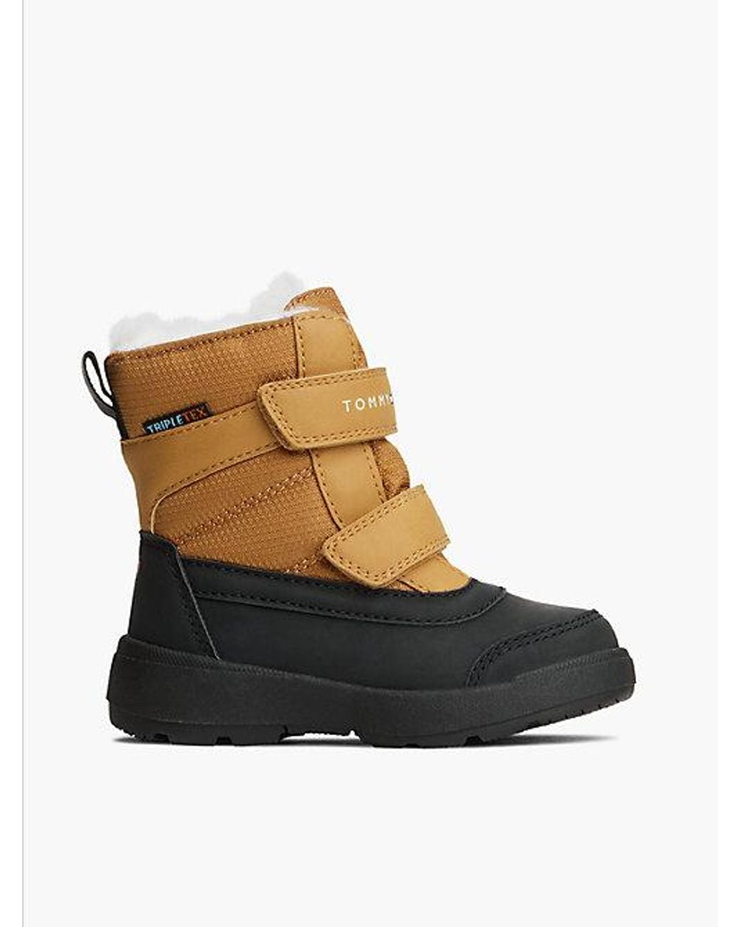 Tommy Hilfiger Black Logo Hook And Loop Boots