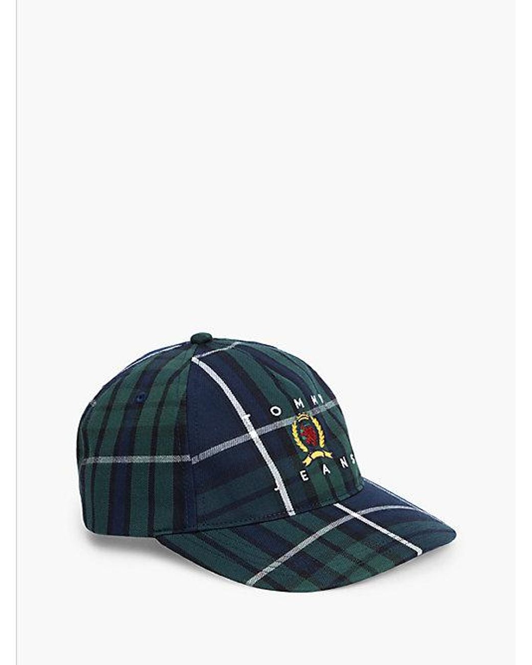 Tommy Hilfiger Blue Tommy Jeans Archive Check Baseball Cap for men