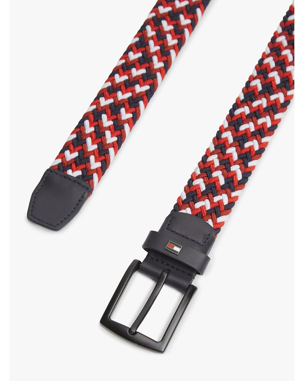 Cintura Denton Elastica Intrecciata di Tommy Hilfiger in White da Uomo