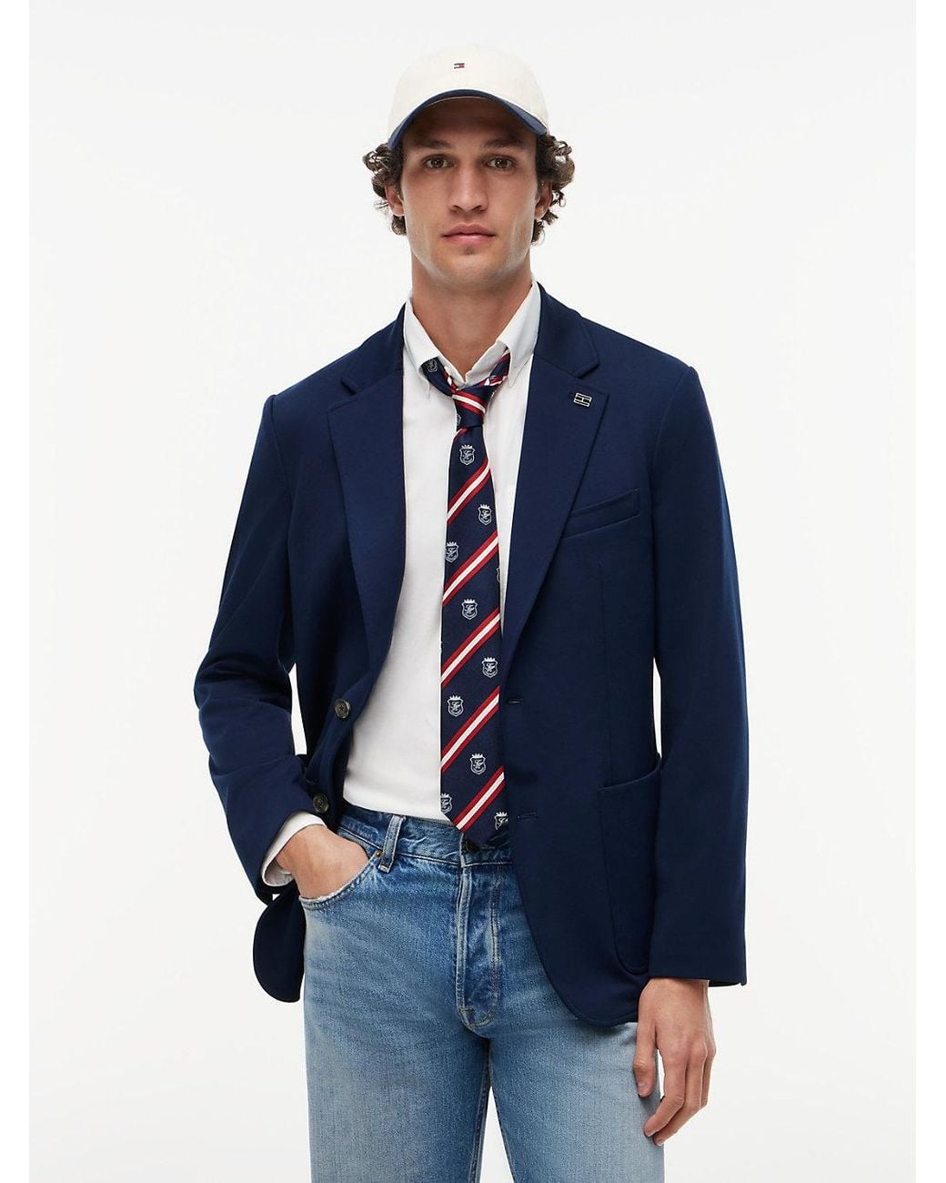 Tommy Hilfiger Blue New York Label Performance Regular Fit Blazer for men