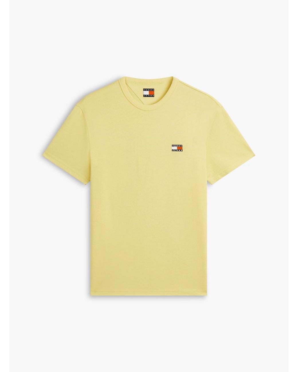 Tommy Hilfiger Yellow Tommy Flag Crew Neck T-shirt for men