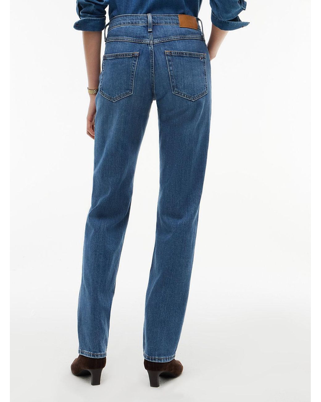 Tommy Hilfiger Blue Mid Rise Classic Straight Jeans