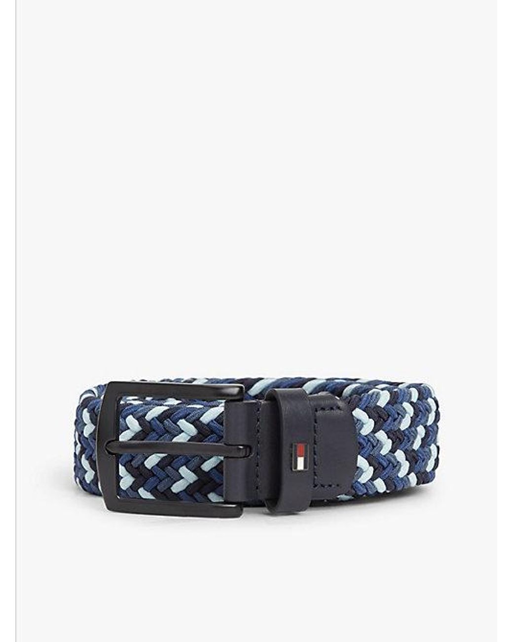 Tommy Hilfiger Denton Gevlochten Elastische Riem in het Blue voor heren
