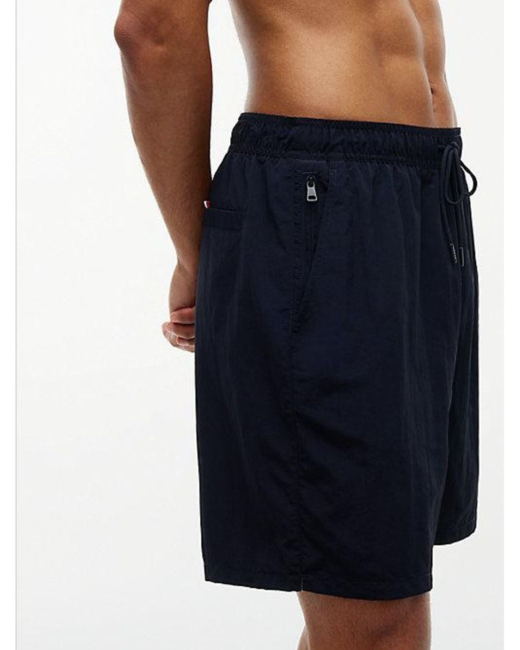 Tommy Hilfiger Blue Original Logo Long Length Swim Shorts for men