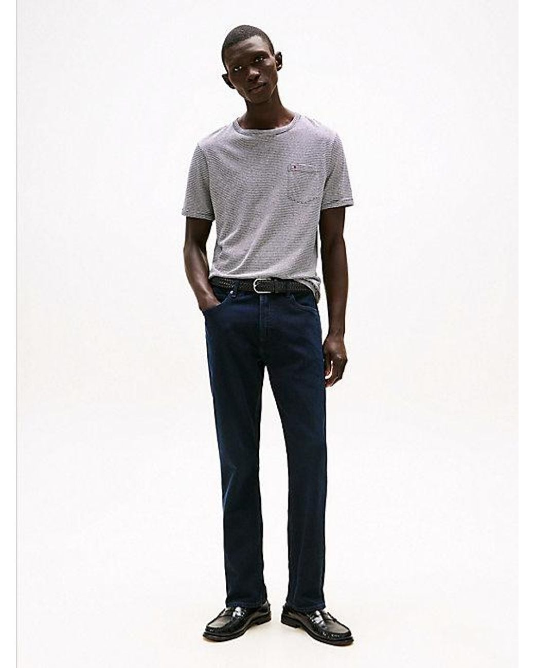 Tommy Hilfiger Gray Regular Straight Leg Jeans for men