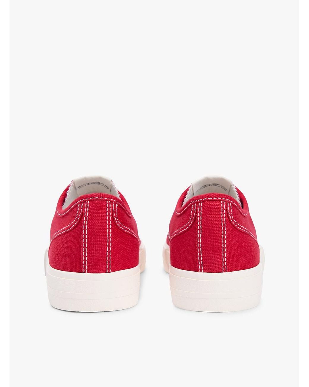 Tommy Hilfiger Red Archive Flag Stripe Canvas Trainers