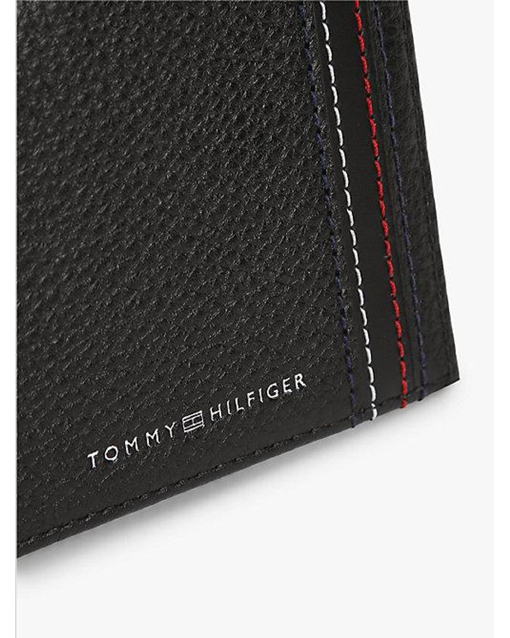 Tommy Hilfiger Leren Bifold Creditcardportemonnee in het Black voor heren