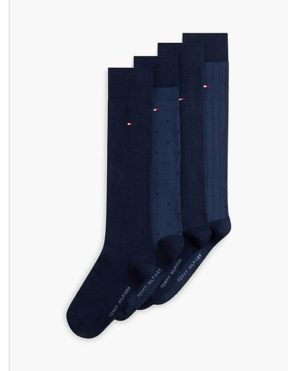 Tommy Hilfiger Blue 4 Pack Knee High Socks Gift Box for men
