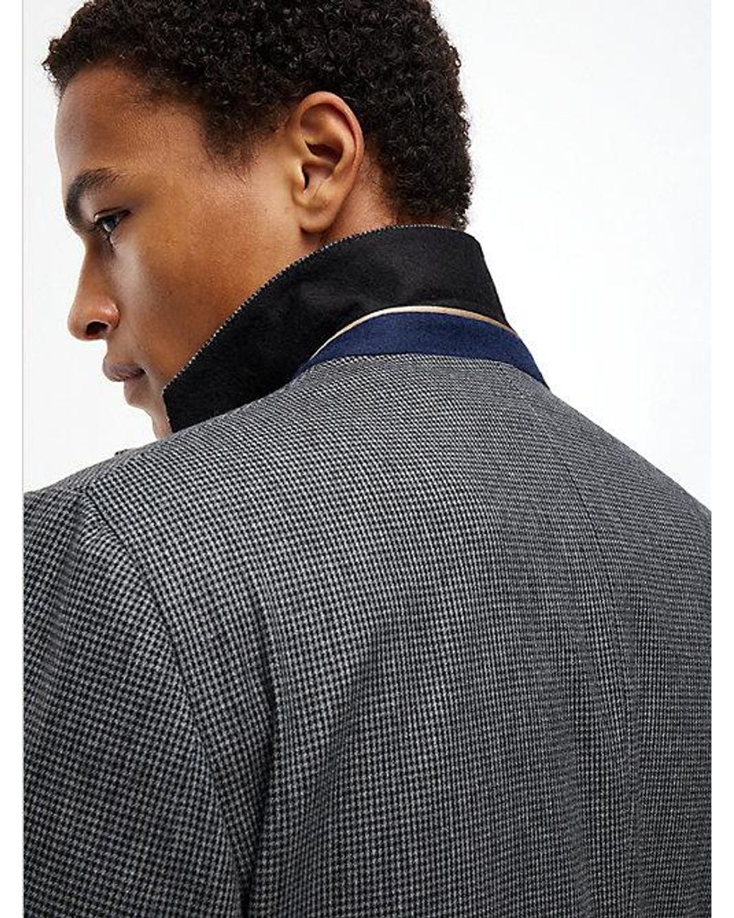 Tommy Hilfiger Gray Tech Houndstooth Single Breasted Blazer for men