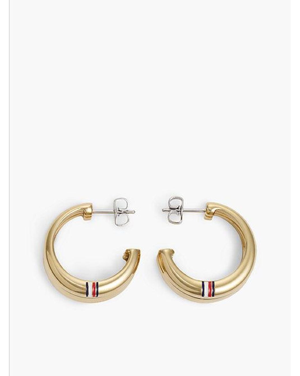 Tommy Hilfiger Metallic Plated Stainless Steel Logo Stud Earrings