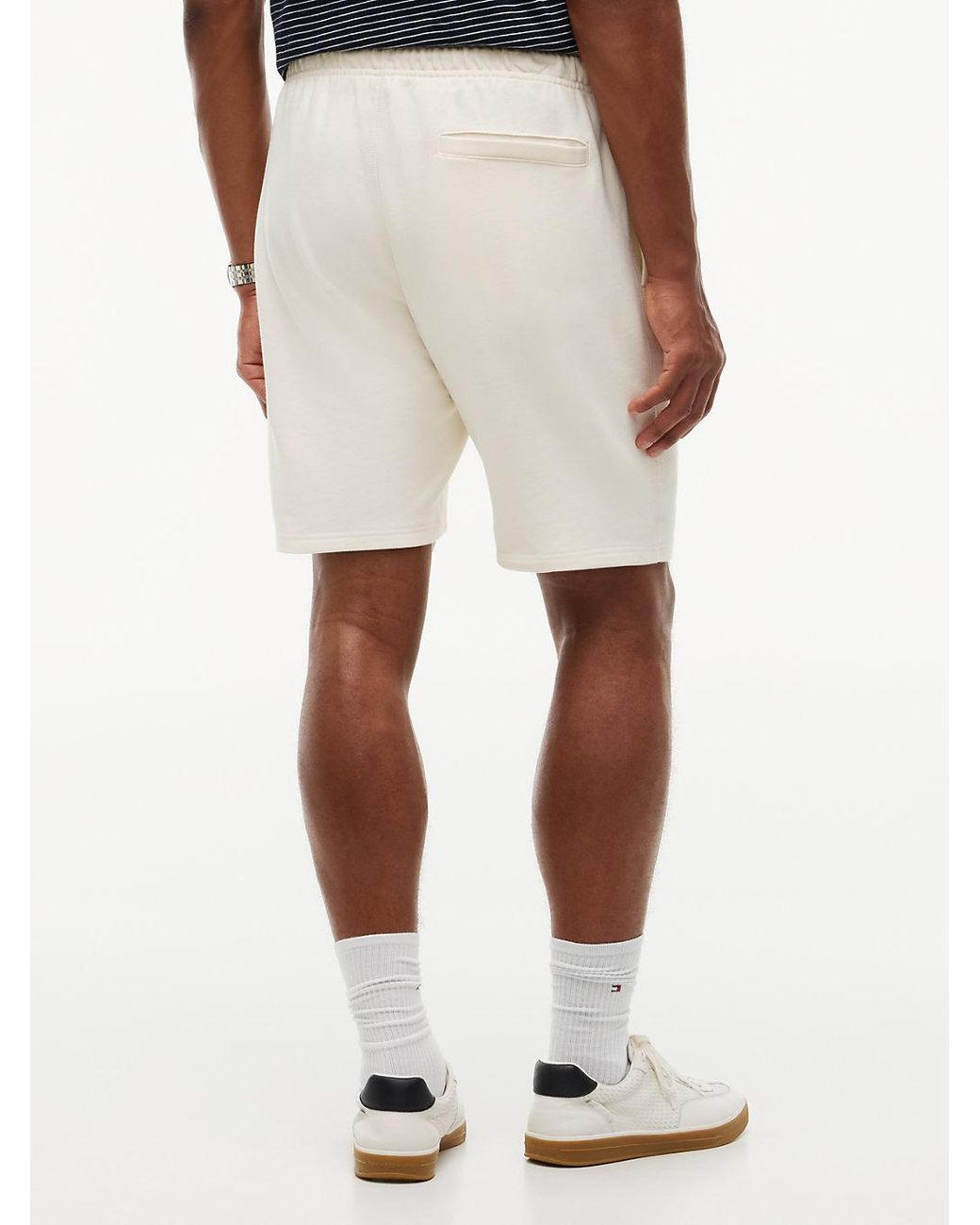Tommy Hilfiger Natural Logo Embroidery Terry Sweat Shorts for men