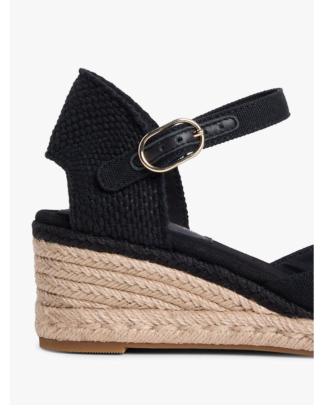 Tommy Hilfiger Blue Canvas Wedge Espadrilles