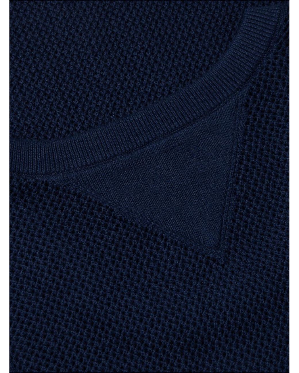 Tommy Hilfiger Blue Relaxed Knitted Structured Tank Top for men