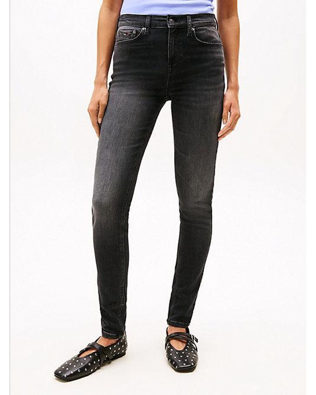 Tommy Hilfiger Black Nora Mid Rise Skinny Jeans