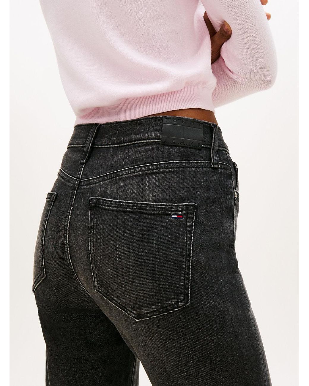 Tommy Hilfiger White Sylvia High Rise Flared Jeans