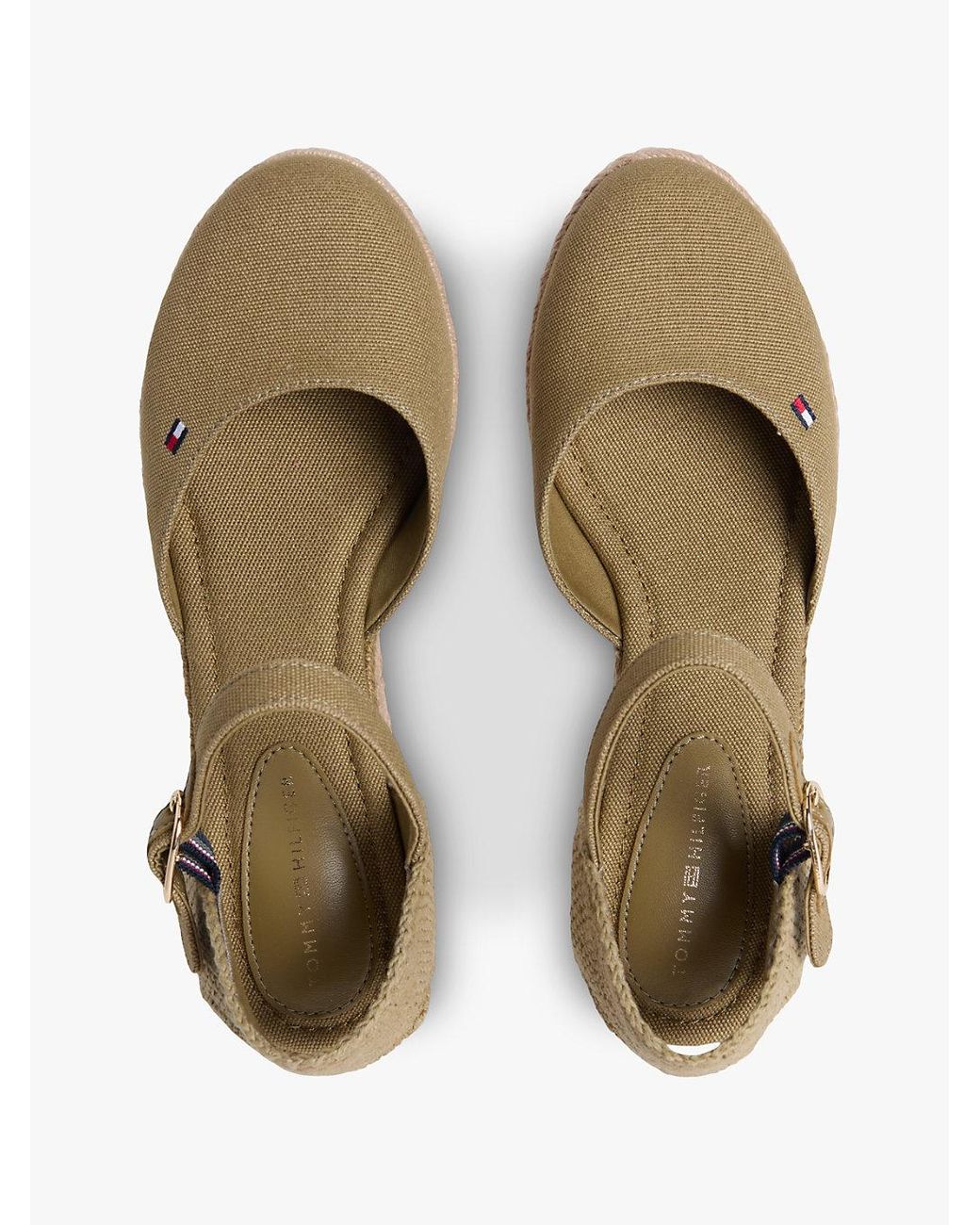 Tommy Hilfiger Natural Canvas Wedge Espadrilles