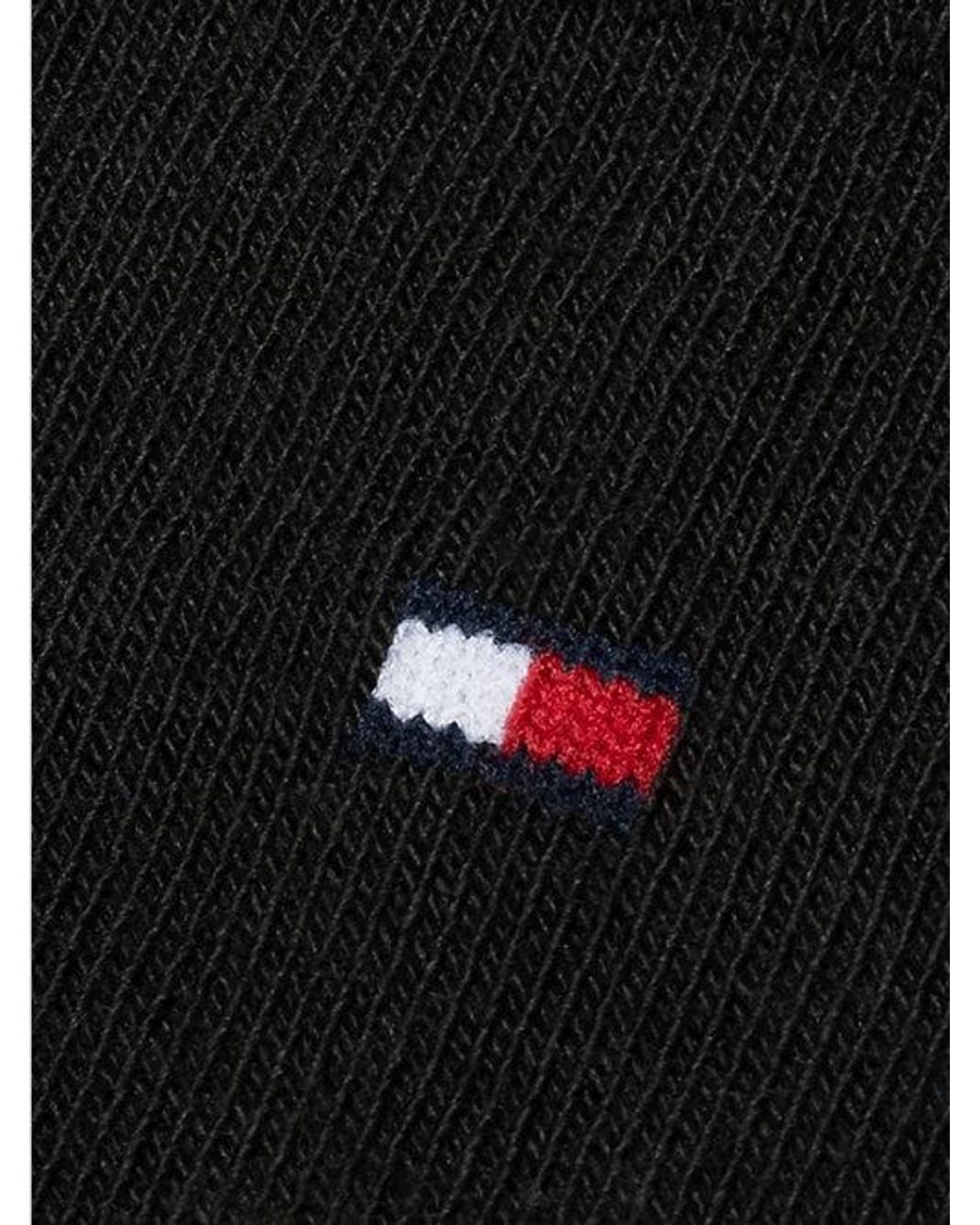 Tommy Hilfiger Black 2 Pack Flag Embroidery Ankle Socks