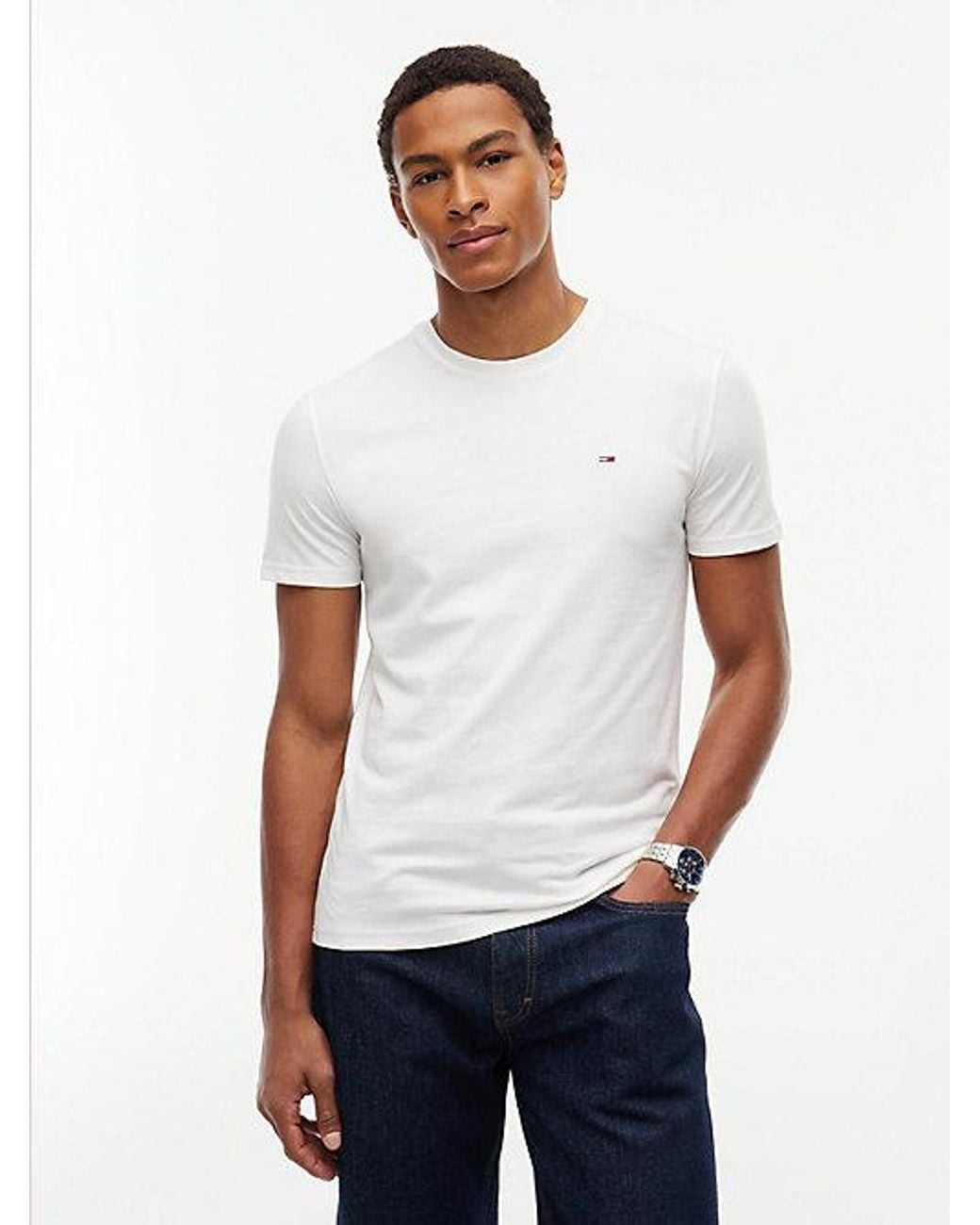 Tommy Hilfiger Blue 3 Pack Tommy Flag Extra Slim T-Shirts for men