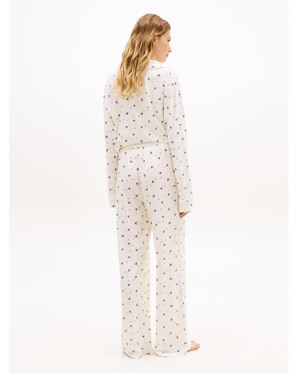 Tommy Hilfiger White Essential Print Pyjama Bottoms