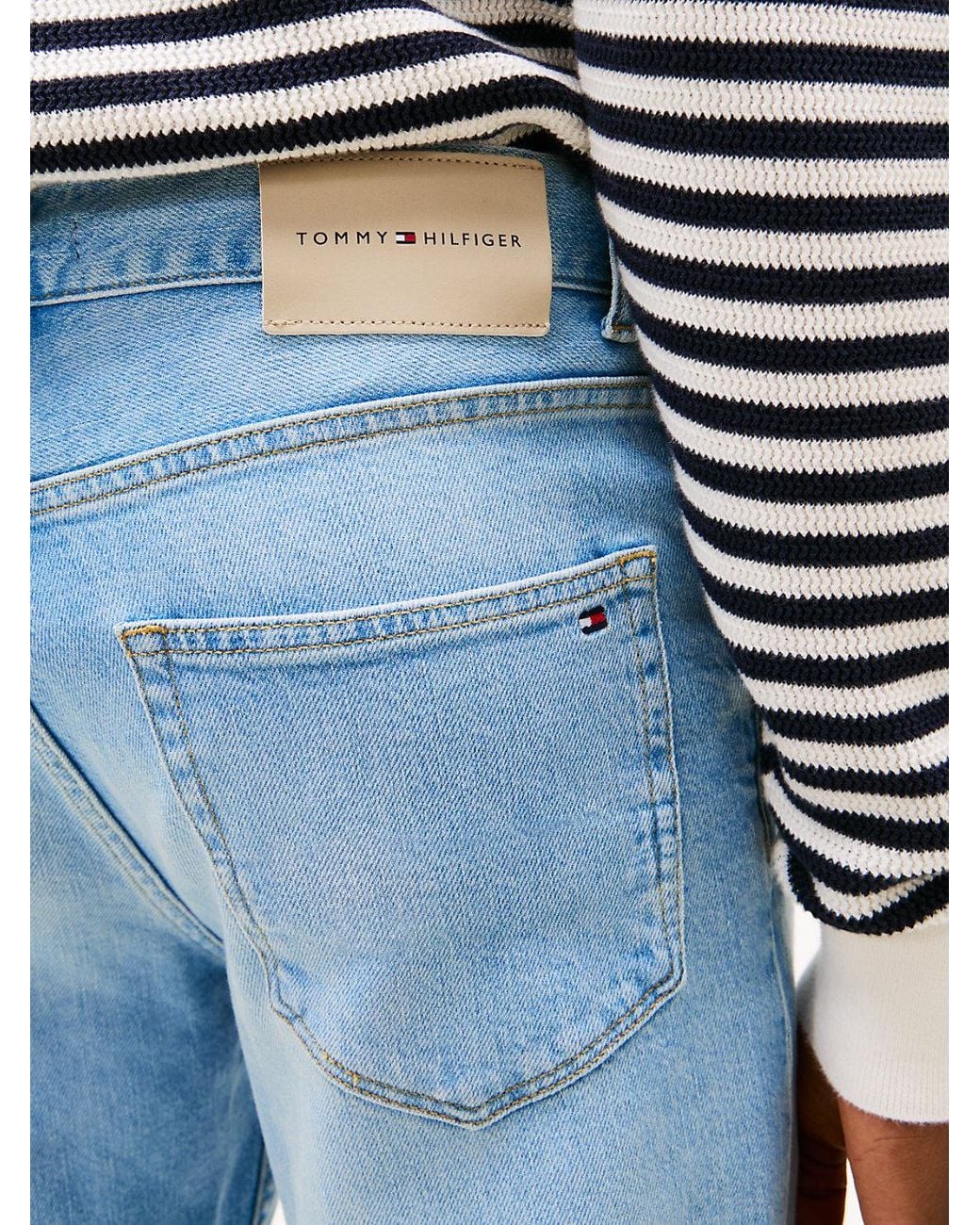 Tommy Hilfiger Red Denton Faded Slim Straight Leg Jeans for men