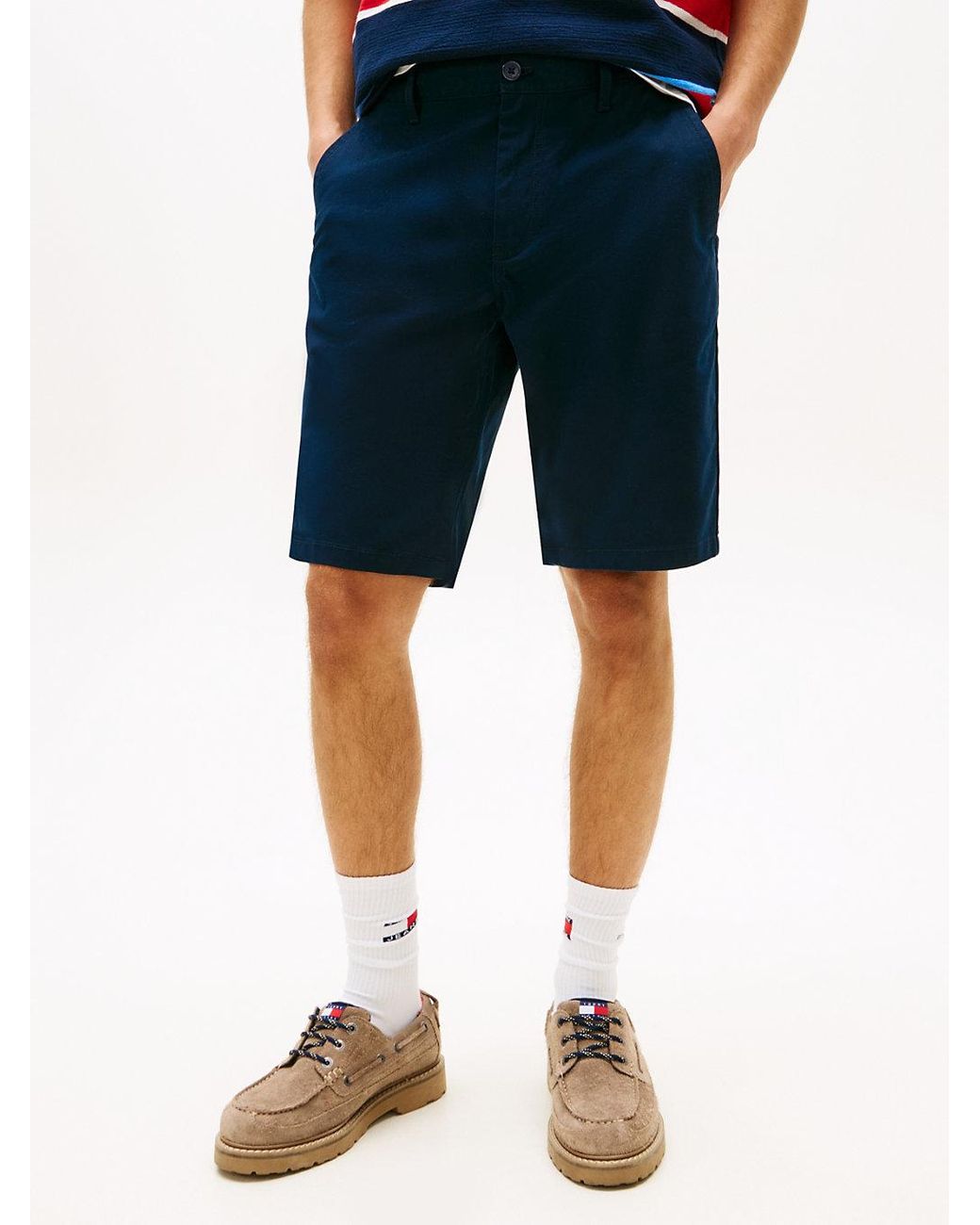 Tommy Hilfiger Blue Scanton Twill Slim Chino Shorts for men