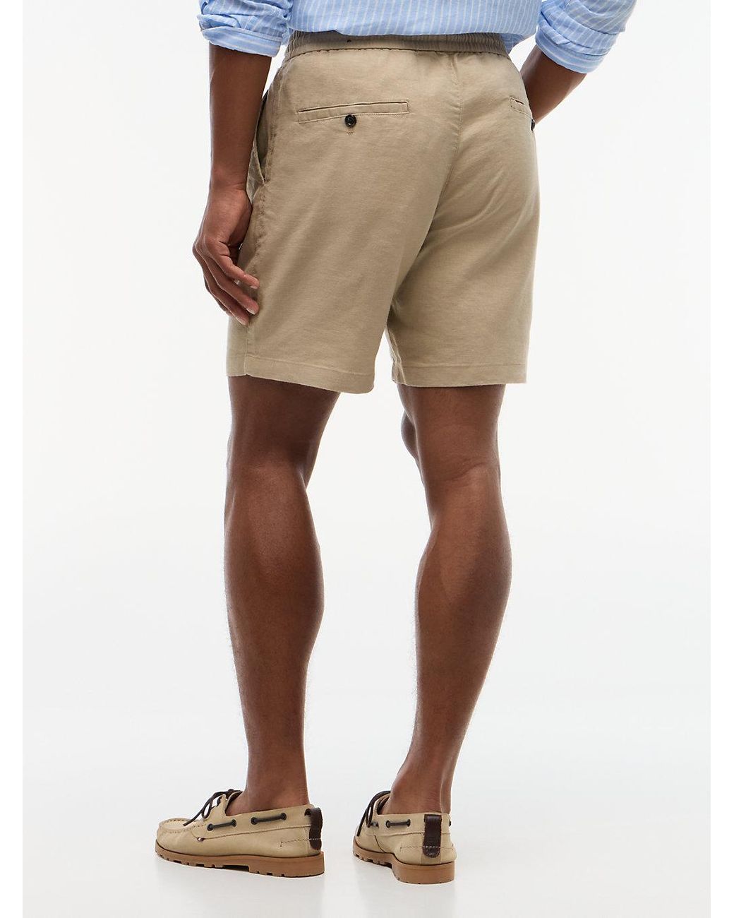 Tommy Hilfiger Blue Dover Linen Blend Regular Fit Chino Shorts for men