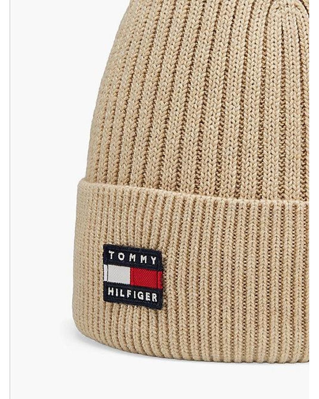 Tommy Hilfiger Natural Kids Heritage Flag Logo Beanie