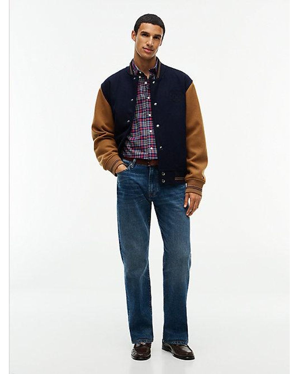Tommy Hilfiger Blue Relaxed Fit Tartan Check Oxford Shirt for men