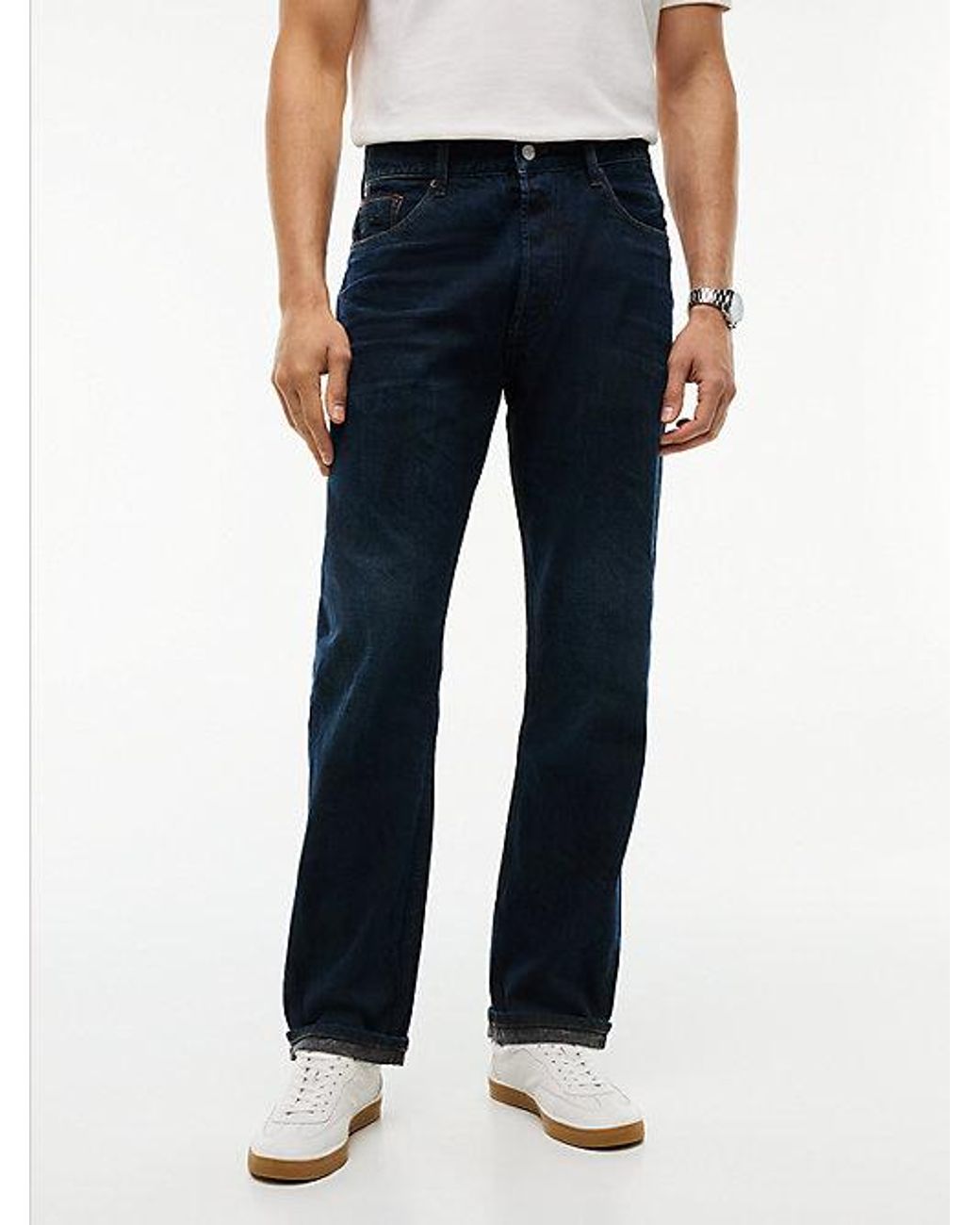 Tommy Hilfiger Blue Tommy Jeans Ryan Slim Straight Selvedge Jeans for men