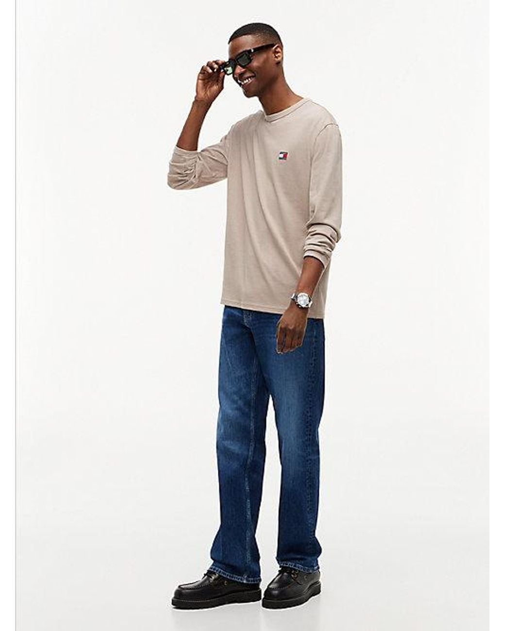 Tommy Hilfiger Natural Badge Jersey Long Sleeve T-Shirt for men