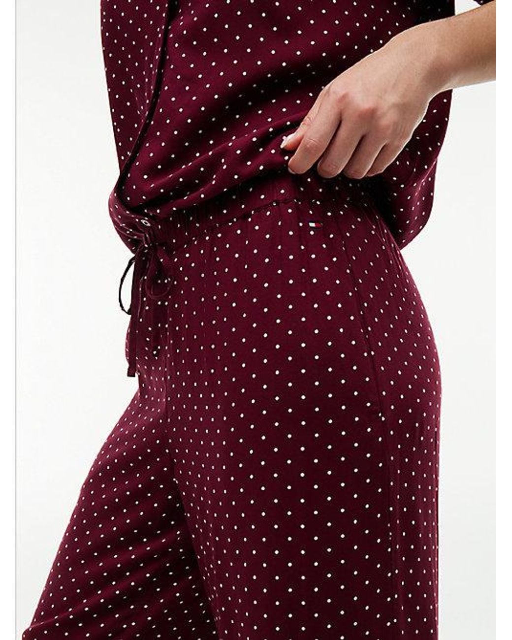 Tommy Hilfiger Red Essential Relaxed Drawstring Pyjama Bottoms