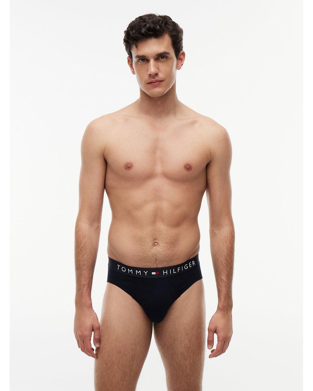 Tommy Hilfiger Blue 3-Pack Th Original Logo Waistband Briefs for men