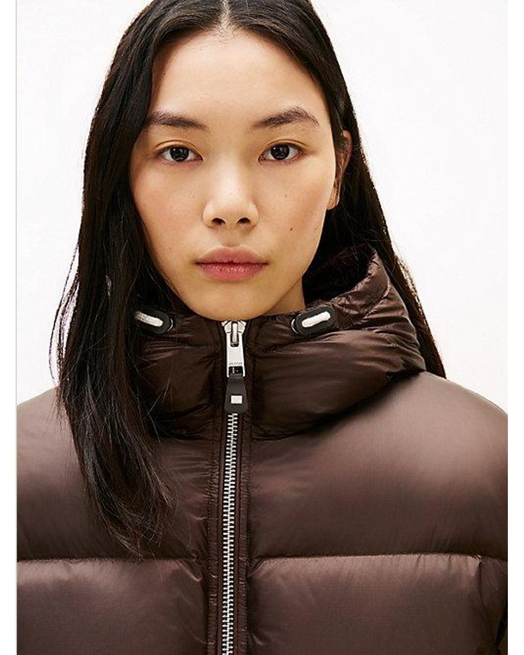 Tommy Hilfiger Brown Ultra Lightweight Down Ripstop Puffer Jacket