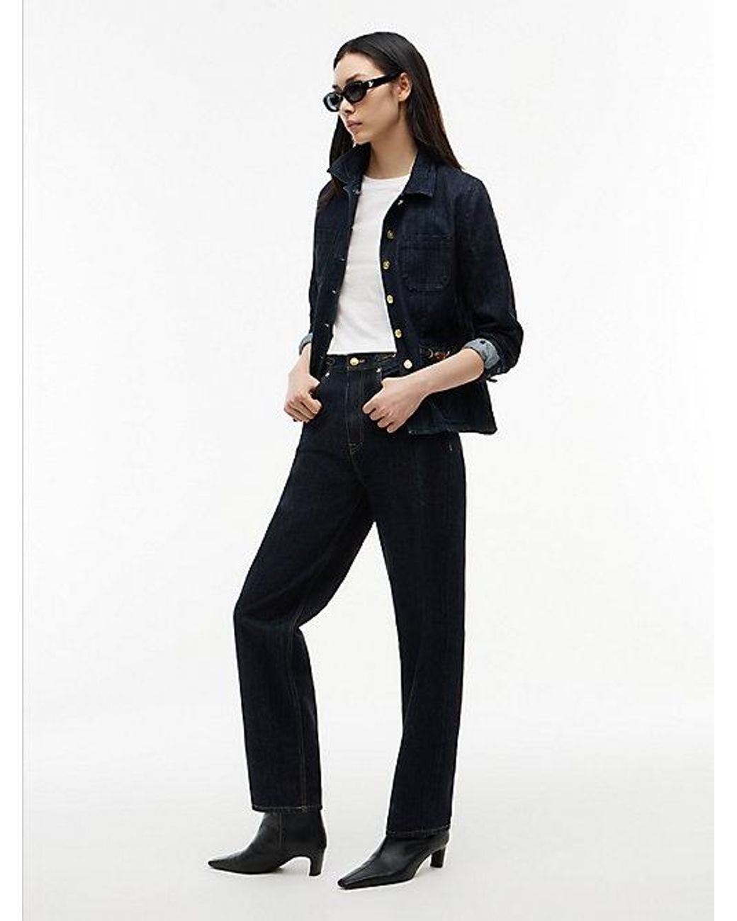 Tommy Hilfiger Blue Jackie High Rise Tapered Ankle Jeans
