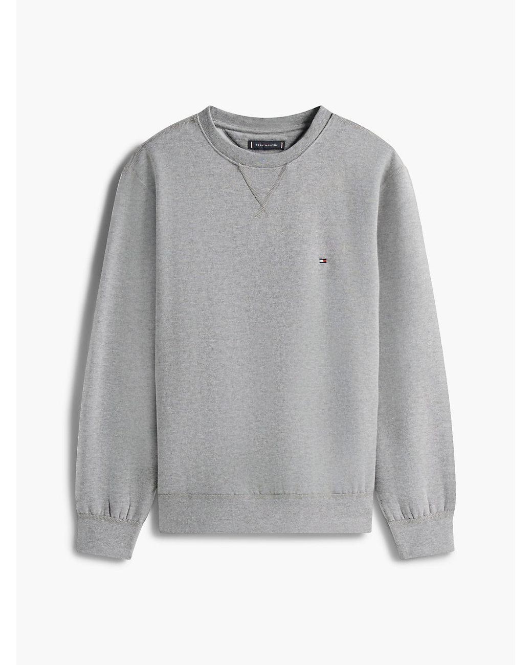 Tommy Hilfiger Gray Fleece Crew Neck Sweatshirt for men