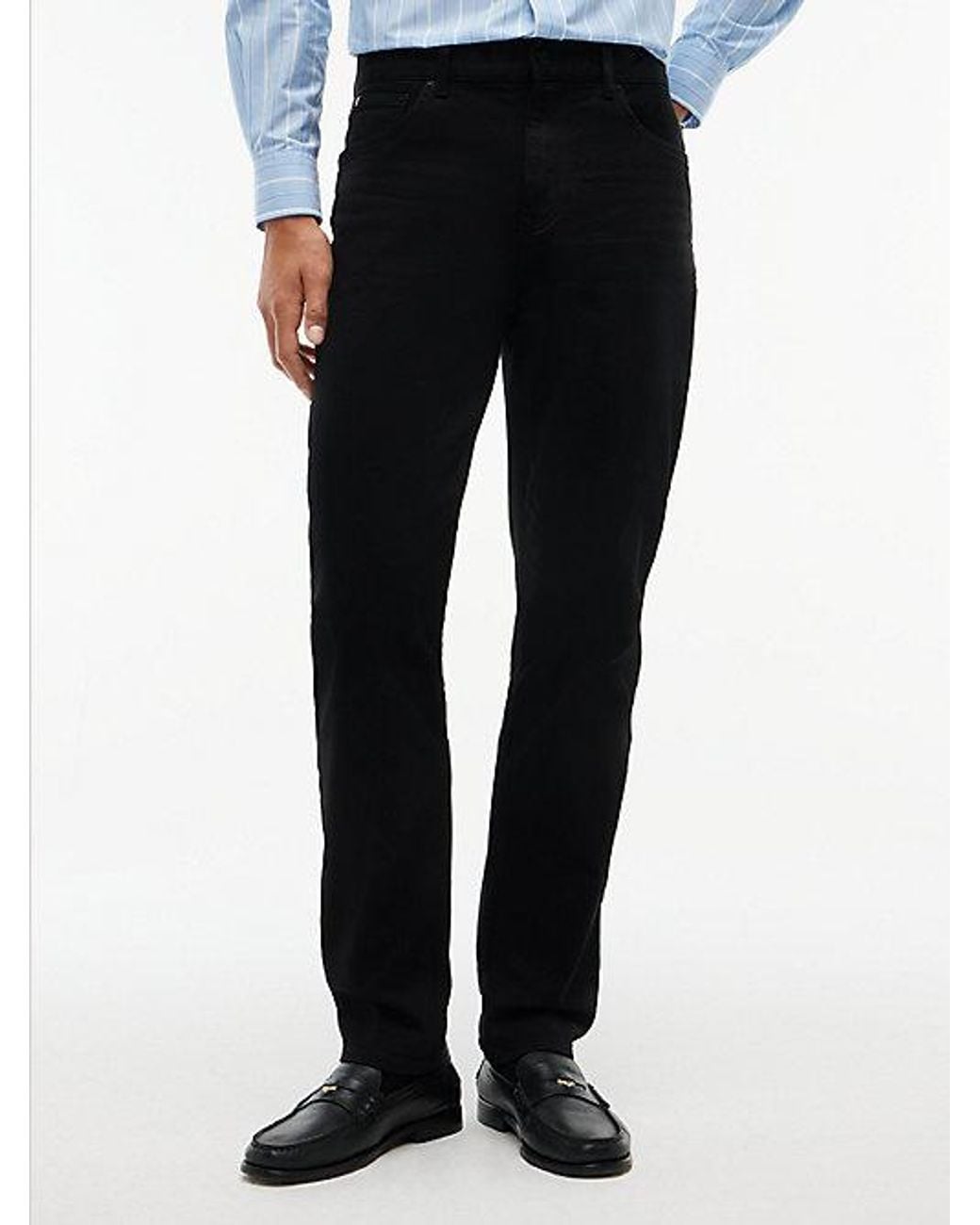 Tommy Hilfiger Harlem Black Relaxed Tapered Leg Jeans for men