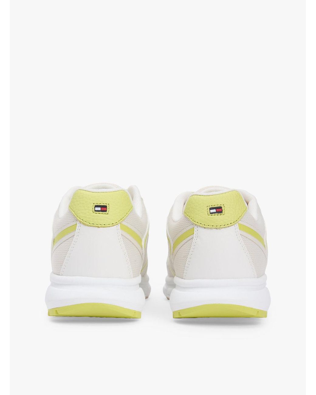 Tommy Hilfiger White Logo Mixed Texture Cleat Trainers for men