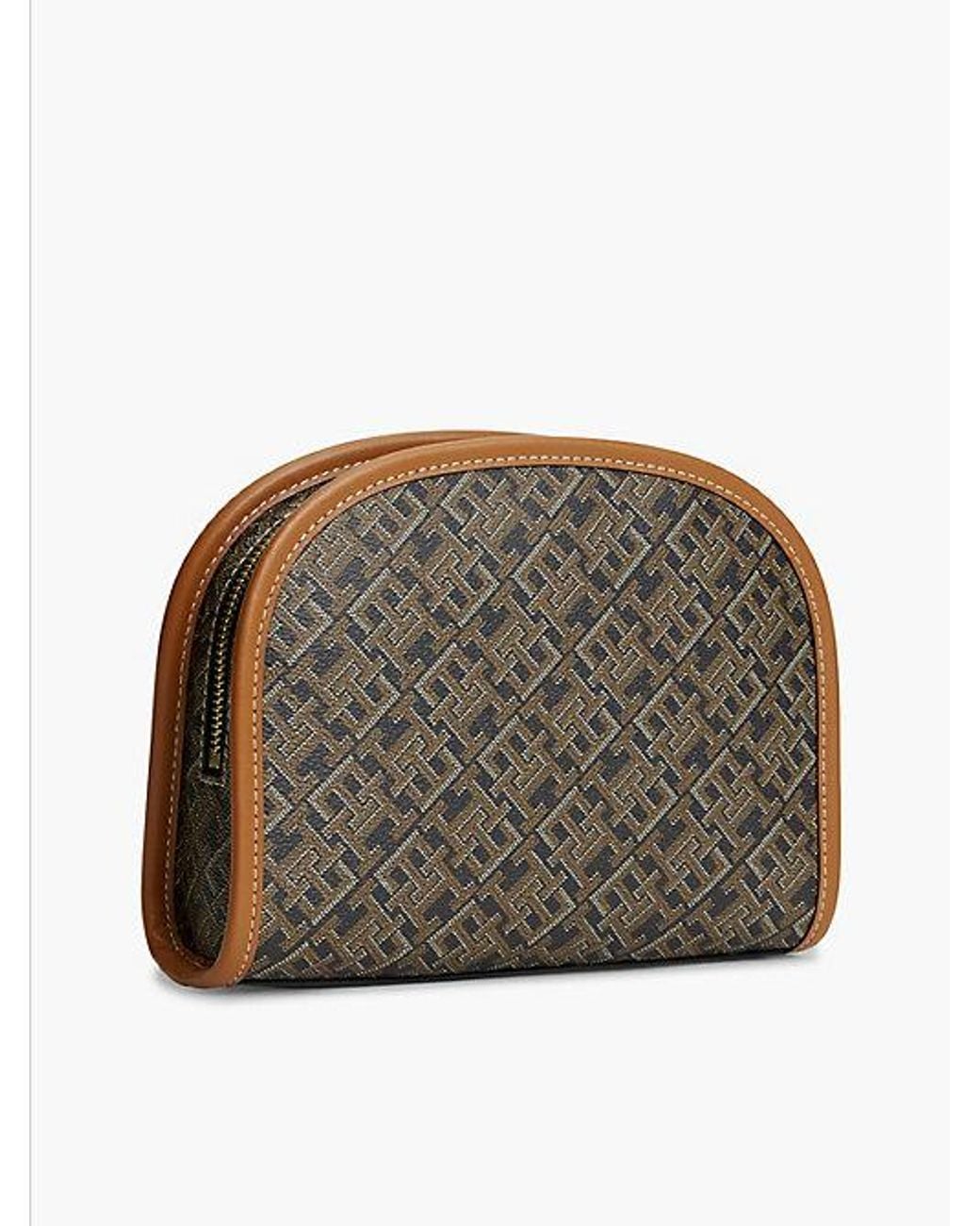 Tommy Hilfiger Brown Hilfiger Icon Th Monogram Print Washbag
