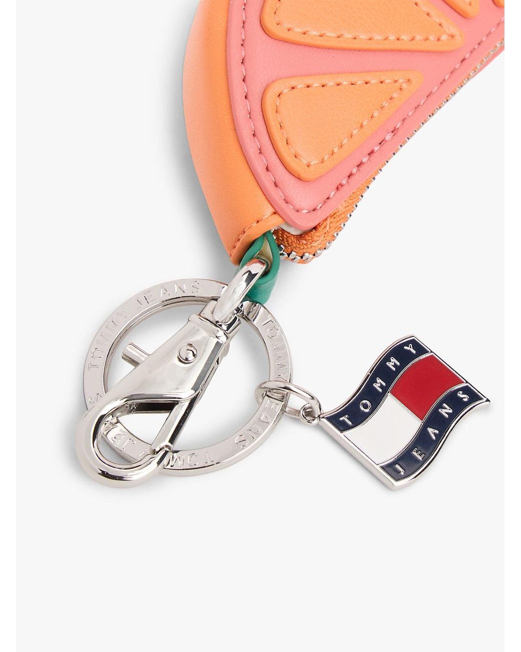 Tommy Hilfiger White Keyring Coin Purse
