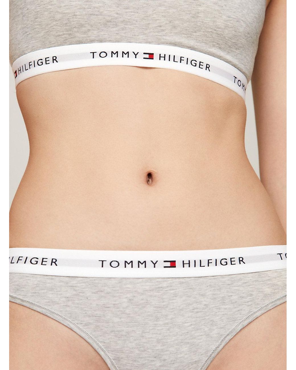 Tommy Hilfiger Gray Repeat Logo Waistband Briefs