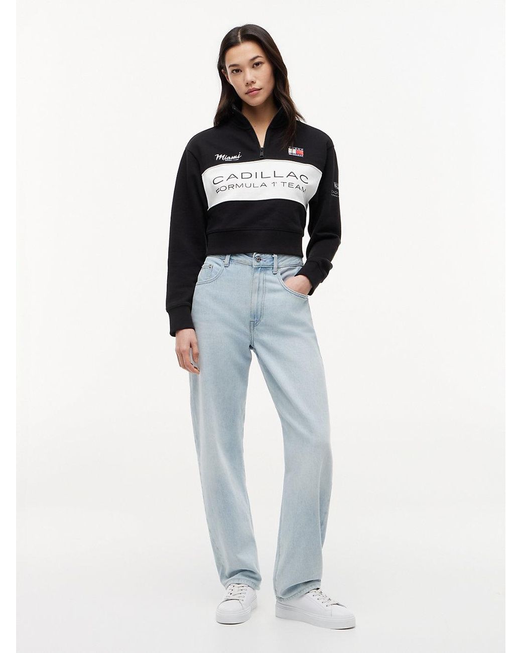 Tommy Hilfiger White Th X Cadillac Formula 1® Team Miami Half-zip Sweatshirt