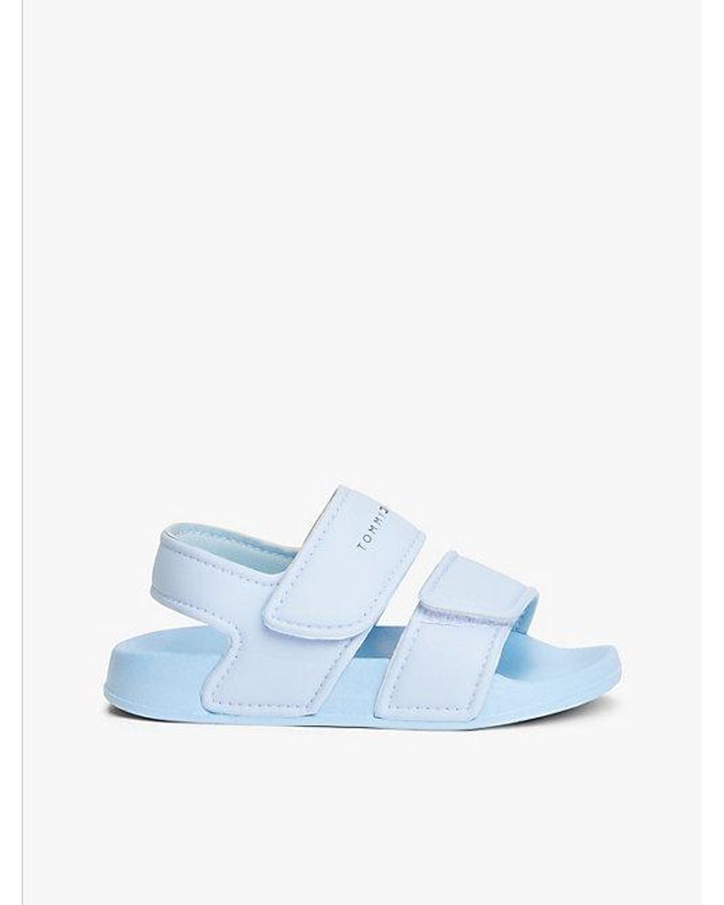 Tommy Hilfiger Blue Logo Double Hook And Loop Sandals