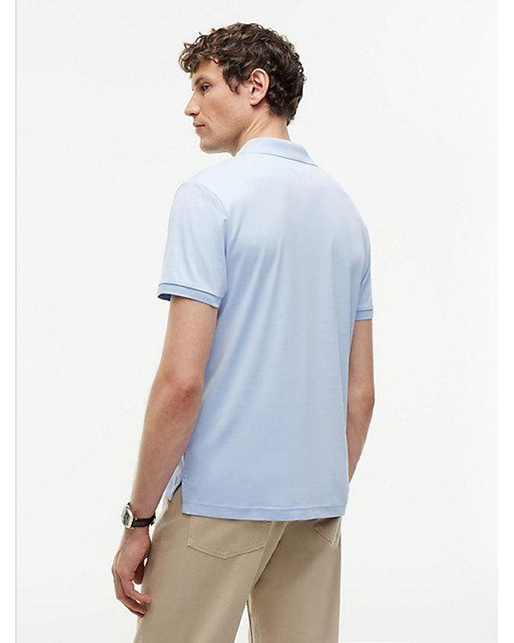 Tommy Hilfiger Interlock Gebreide Polo Van Soepel Katoen in het White voor heren