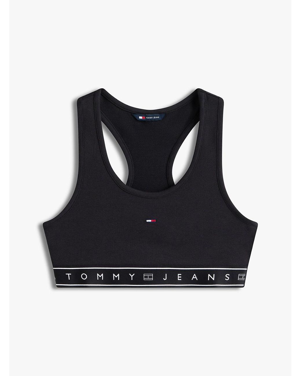 Tommy Hilfiger Blue Racerback Slim Cropped Bra Top