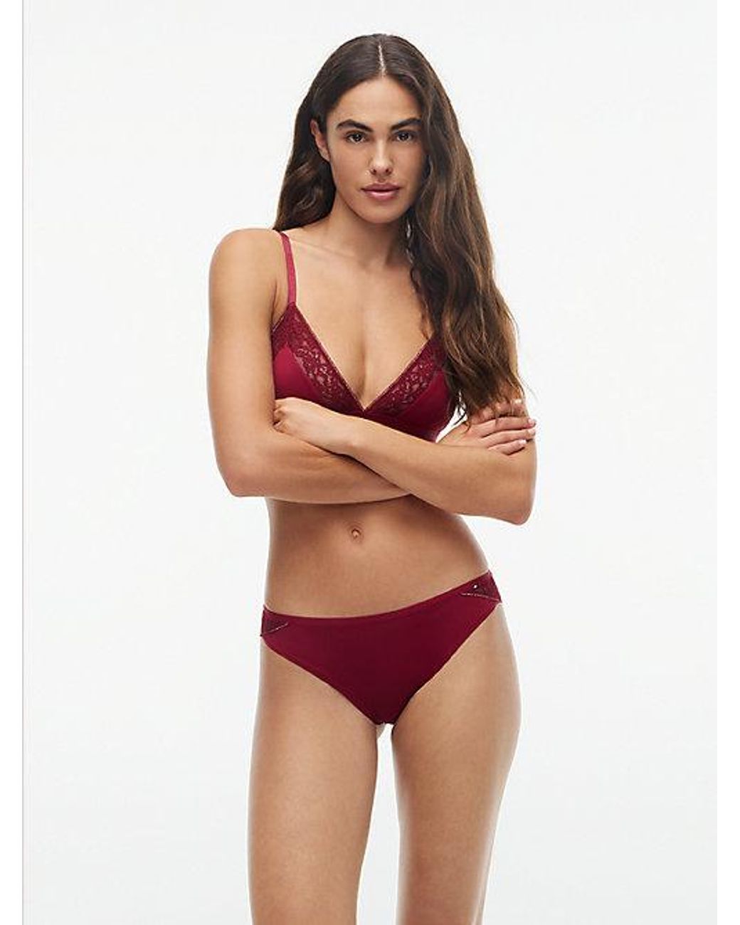 Tommy Hilfiger Red Floral Lace Briefs