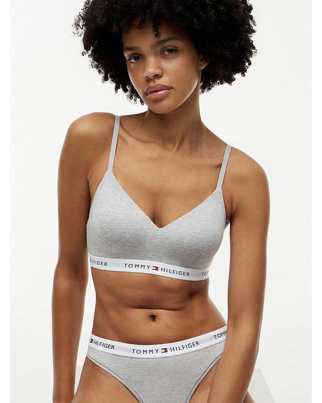 Tommy Hilfiger White Repeat Logo Underband Push-Up Bralette