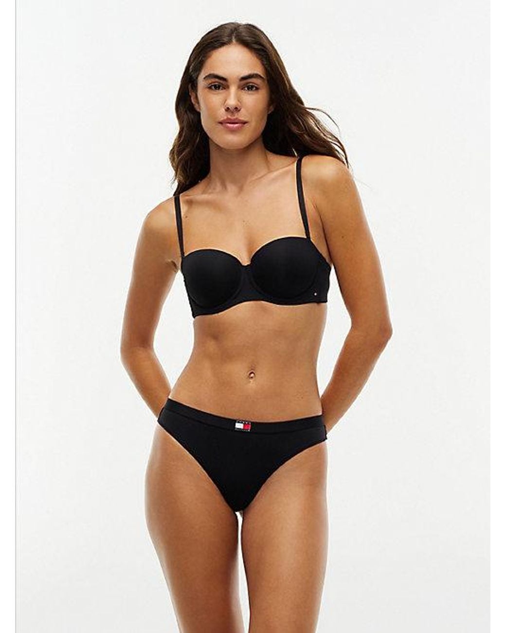 Tommy Hilfiger Essential Strapless Bh Van Microvezel in het Black
