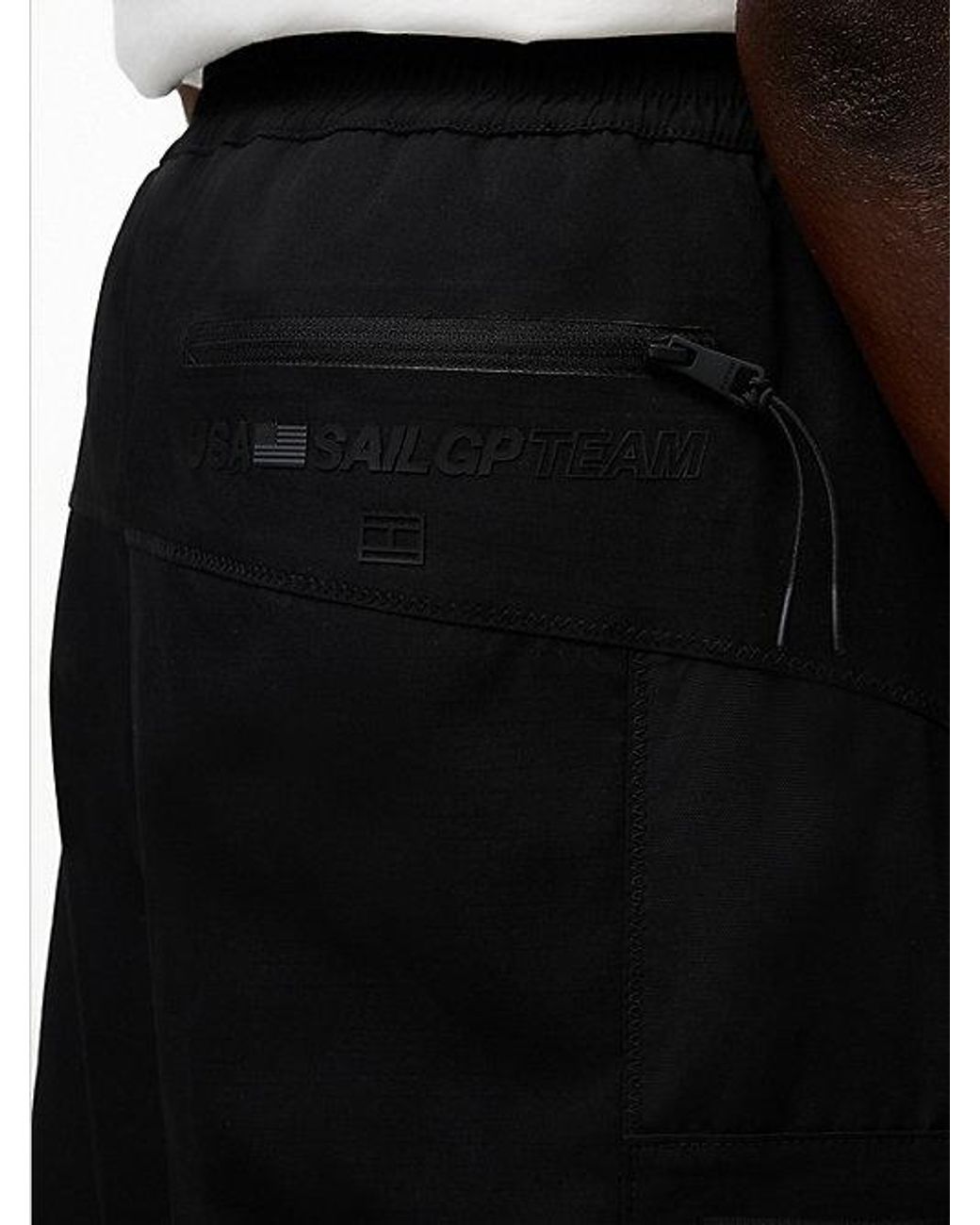 Tommy Hilfiger Black Tommy X U.s. Sail Gp Team Cargo Shorts